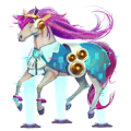 unicorno da corsa baio