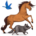 cavallo da corsa grigio pezzato
