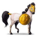 cavallo da corsa hanoverian grigio pezzato