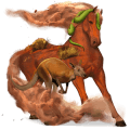 pony mezzosangue belga daino