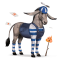 unicorno pony castano scuro