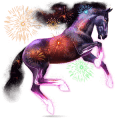 fuochi d'artificio, cavallo divino