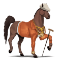cavallo da corsa trottatore francese baio scuro