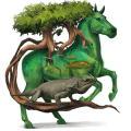 unicorno da corsa roano