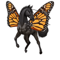 unicorno da corsa castano biondo platino