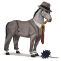 unicorno da corsa mustang castano