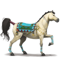 cavallo da corsa akhal-teke castano biondo scuro