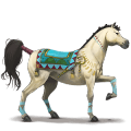 cavallo da corsa mustang grigio pezzato