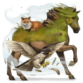 unicorno da corsa palomino