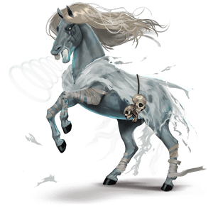 unicorno pony mezzosangue belga grigio puntellato