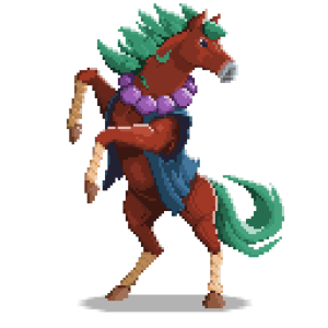 pixel art, cavallo divino
